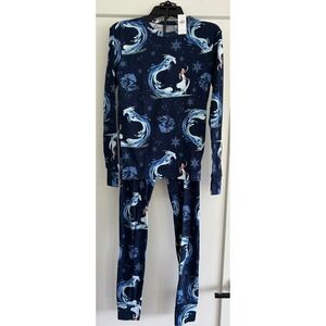 GAP Kids Disney Frozen 2 Elsa organic Pajamas Set Size 14 Blue‎ NWT